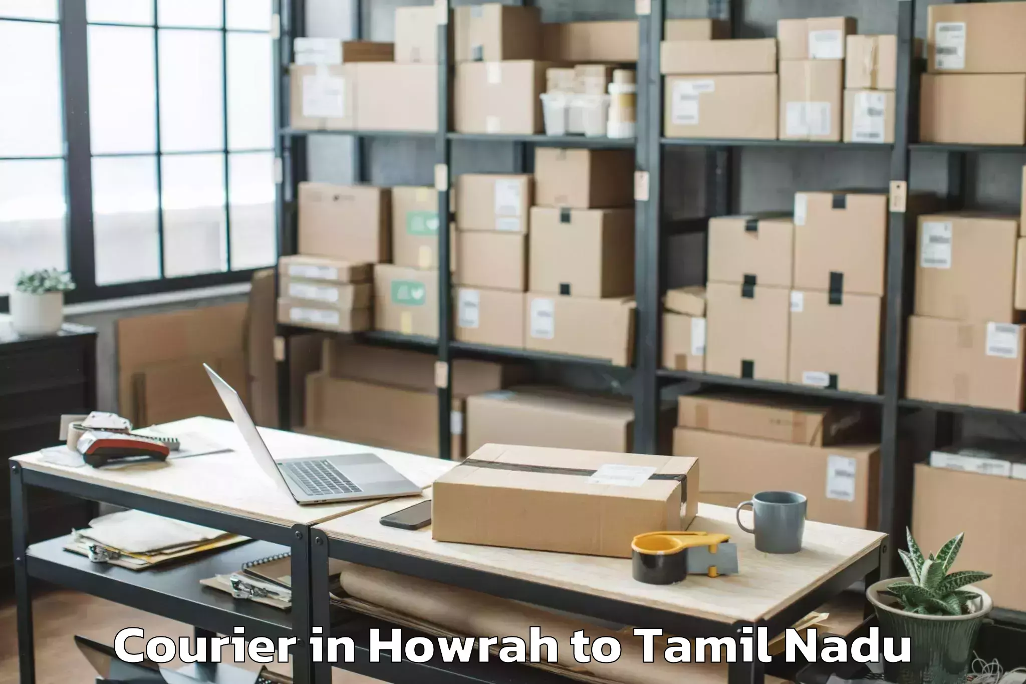 Book Howrah to Manalurpettai Courier Online